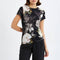 ARALIE-Tops-Opal Fitted Printed Tee- Ted Baker Romania
