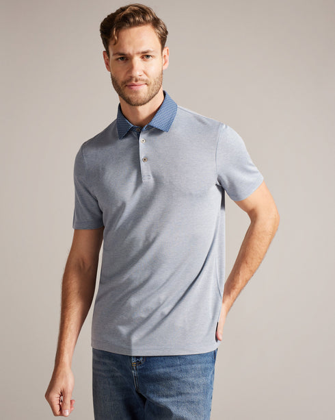 FREND-Tops-We've given the classic polo a remix. Crafted from a soft viscose blend, this sharp collared tee with button detail and short sleeves looks great as part of a smart-casual look.This product is made from LENZING™ ECOVERO™ Viscose fibres. LENZING™ ECOVERO™ fibres are derived from sustainable wood and pulp, sourced from certified and controlled forests, with up to 50% lower emissions and water impact compared to generic viscose. LENZING™ and ECOVERO™ is a trademark of Lenzing AG. Classic polo shirt