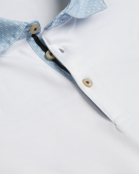 FREND-Tops-We've given the classic polo a remix. Crafted from a soft viscose blend, this sharp collared tee with button detail and short sleeves looks great as part of a smart-casual look.This product is made from LENZING™ ECOVERO™ Viscose fibres. LENZING™ ECOVERO™ fibres are derived from sustainable wood and pulp, sourced from certified and controlled forests, with up to 50% lower emissions and water impact compared to generic viscose. LENZING™ and ECOVERO™ is a trademark of Lenzing AG. Classic polo shirt