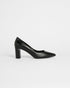 SAVANAL-Shoes-Leather 70mm Block Heel Court Shoe- Ted Baker Romania