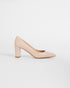 SAVANAL-Shoes-Leather 70mm Block Heel Court Shoe- Ted Baker Romania