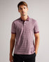 TAIGAA-Tops-Not your average polo shirt, TAIGAA kicks things up a notch with its all over striped print and solid trims. Perfect for casual Fridays and city exploring, this shirt teams brilliantly with anything from denim to chinos and beyond.By choosing Ted Baker cotton products, you're supporting our investment in the Better Cotton Initiative's mission. This product is sourced via a system of mass balance and therefore may not contain Better Cotton. Polo shirt 100% cotton Stripe print Regular fit Short sl