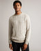 KRISKRO-Knitwear-Ls Regular Textured Crew Neck- Ted Baker Romania