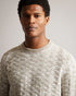 KRISKRO-Knitwear-Ls Regular Textured Crew Neck- Ted Baker Romania