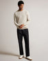 KRISKRO-Knitwear-Ls Regular Textured Crew Neck- Ted Baker Romania