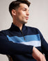 VELLER-Tops-From brisk dog walks to pub lunches, VELLER is the perfect layer to bring a touch of laidback sophistication to your look. With a funnel neck and bold striped panel, this soft modal blend jumper is an ideal addition to your weekend wardrobe. Jumper Half zip placket Modal blend Funnel neck Long sleeved Regular fit Stripe design Joseph is 6'1" / 1.85m and wears Navy in a Ted size 3- Ted Baker Romania