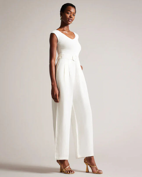 TABBIAA-Trousers-Off the Shoulder Wide Leg Jumpsuit- Ted Baker Romania