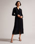 CLAIIRR-Dresses-It's the little details that make this dress so special. From its classic silhouette to the delicate lace trims and neck tie, CLAIIRR is a true wardrobe essential. Shirt dress Midi length Button fastening Long sleeved Neck tie Looped lace trims Flared sleeve cuffs V-neck Anna is 5'10" / 1.77m and wears Black in a Ted size 1- Ted Baker Romania