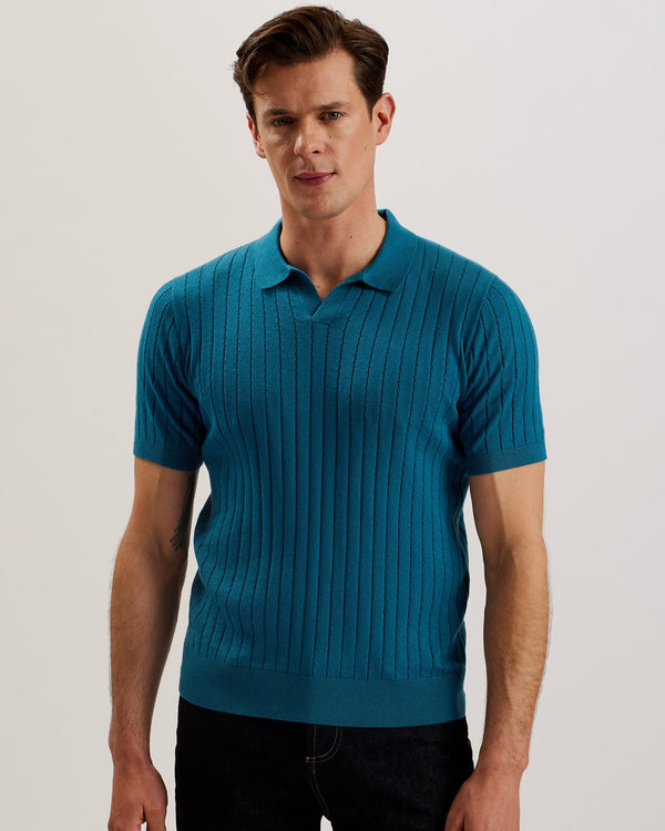 BOTANY-Knitwear-SS Regular Open Collar Polo- Ted Baker Romania