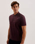 POLENN-Tops-SS Regular Textured Zip Polo- Ted Baker Romania