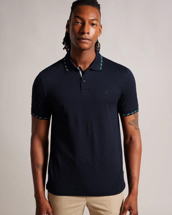COLSON-Tops-SS House Check Jacquard Polo- Ted Baker Romania