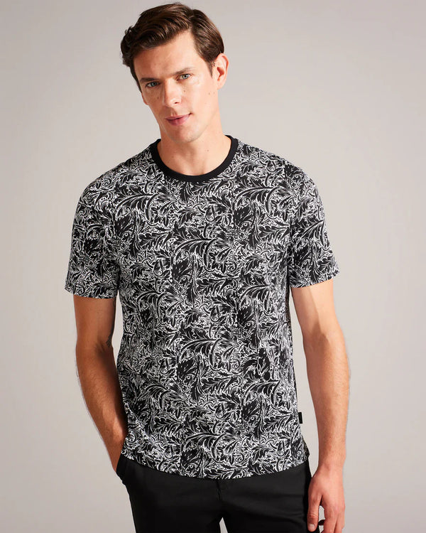 TENANT-Tops-SS All-Over Printed Paisley T-Shirt- Ted Baker Romania