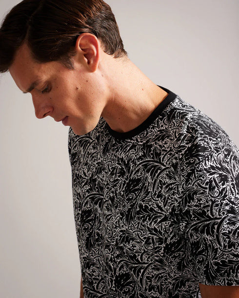 TENANT-Tops-SS All-Over Printed Paisley T-Shirt- Ted Baker Romania