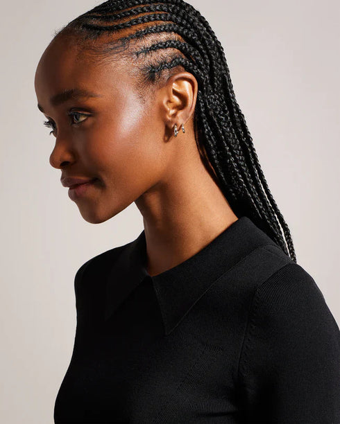 LEANNO-Dresses-Long Sleeve Mock Detail Dress- Ted Baker Romania