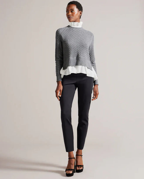 HOLINA-Knitwear-Knit Sweater With Mockable Shirt- Ted Baker Romania