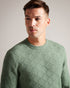 ATCHET-Knitwear-Wrap up in style with our ATCHET cable knit jumper. Crafted for both style and warmth, this classic piece is perfect for chilly days. Jumper Wool blend Cable knit Crew neck Long sleeves- Ted Baker Romania