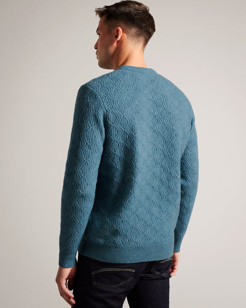ATCHET-Knitwear-Wrap up in style with our ATCHET cable knit jumper. Crafted for both style and warmth, this classic piece is perfect for chilly days. Jumper Wool blend Cable knit Crew neck Long sleeves- Ted Baker Romania