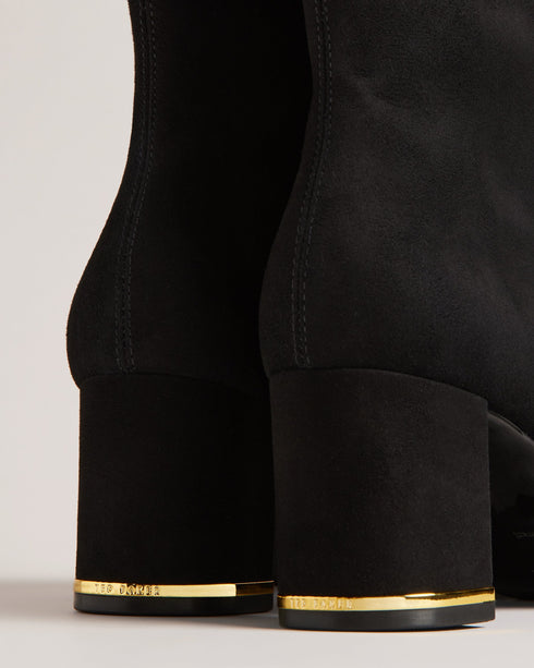 NORANAS-Boots-Step up your shoe game with our NORANAS ankle boots. Crafted from luxurious suede leather, they offer both style and comfort. The sleek design is complemented by a chic block heel and gold tone heel trim that'll take you from day to night with ease. Ankle boots Suede leather Block heel Gold tone heel trim Zip fastening Heel height: 6cm- Ted Baker Romania