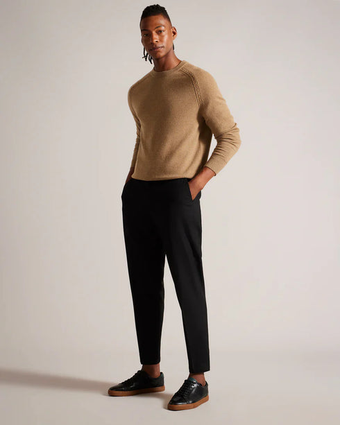 GLANT-Knitwear-Ls Cashmere Cable T Crew Neck- Ted Baker Romania