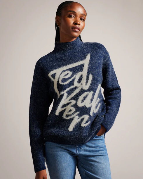 ALYANNN-Knitwear-Branded Jacquard Knitted Jumper- Ted Baker Romania