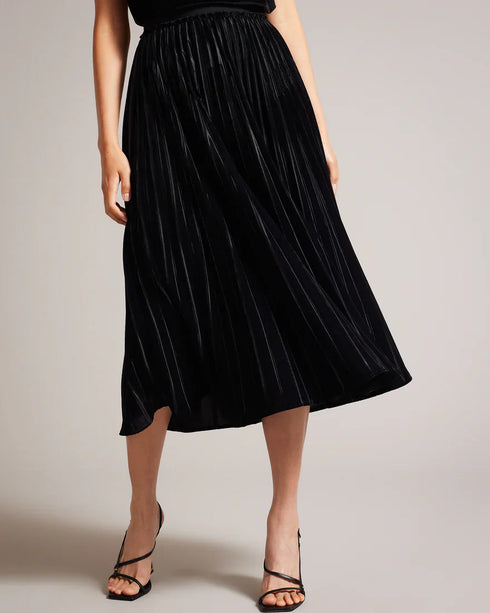 GJILL-Skirts-Pleated Skirt With Elasticated Waistband- Ted Baker Romania