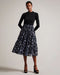 JACYKE-Dresses-Knit Bodice Midi Dress With Tiered Skirt- Ted Baker Romania