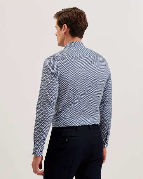 LACEBY-Shirts-LS Geo Printed Shirt- Ted Baker Romania