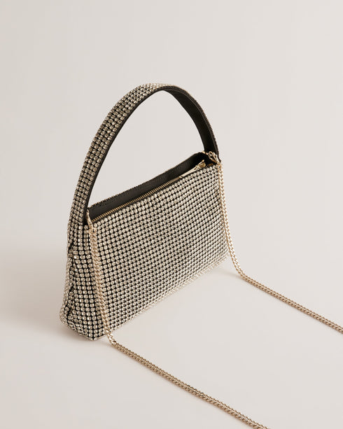 GLITTAR-Bags-It's all in the details: Shoulder bag All-over crystal embellishment Single top handle Removable chain shoulder strap Zip fastening Cotton lining Handle drop: 14cm Dimensions: 14cm x 24cm x 6cm- Ted Baker Romania