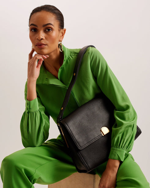 IMILILY-Bags-Lock Detail Large Shoulder Bag- Ted Baker Romania