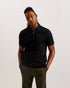 ARNIVAL-Tops-SS Regular Textured Zip Polo- Ted Baker Romania