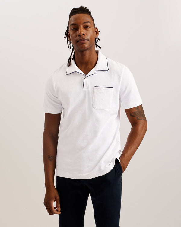 PAISEL-Tops-SS Regular Open Collar Polo- Ted Baker Romania