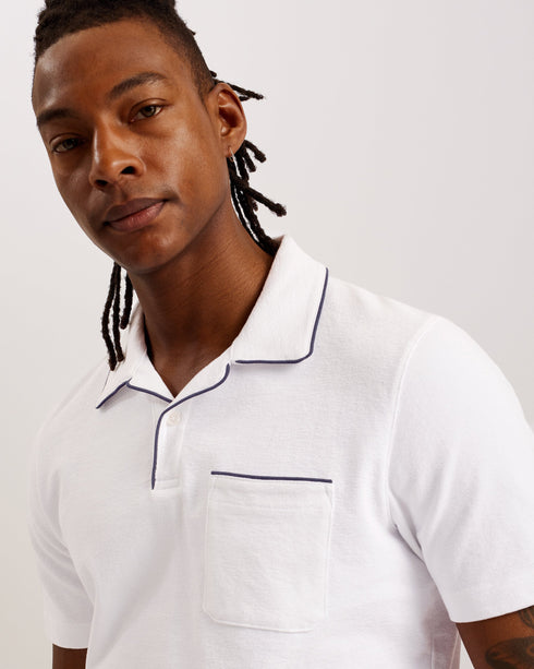PAISEL-Tops-SS Regular Open Collar Polo- Ted Baker Romania