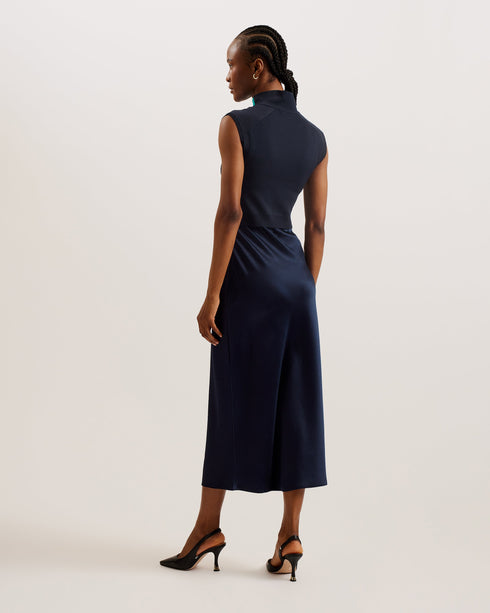 HISAKO-Dresses-Sleeveless Waterfall Ruffle Midi Dress- Ted Baker Romania