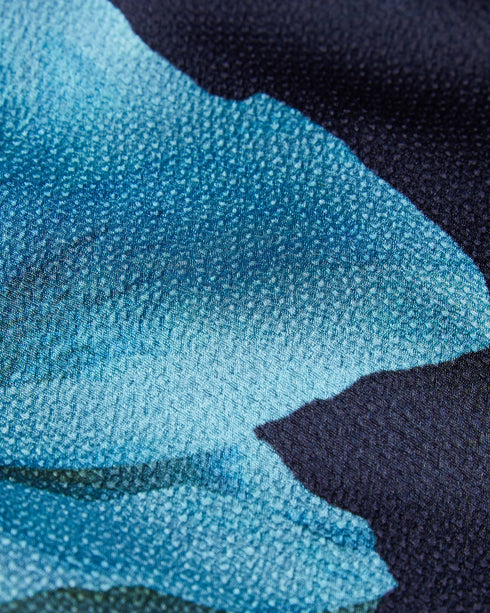 SETSUKO-Tops-It's all in the details: Sleeveless top Floral print detail Hammered satin Draped high neck Oversized tie back fastening Back keyhole Straight silhouette Stephanie is 5'8.5" / 1.74m and wears Navy in a Ted size 1- Ted Baker Romania