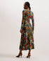 ALEXANN-Dresses-Printed Long Sleeved Dress- Ted Baker Romania