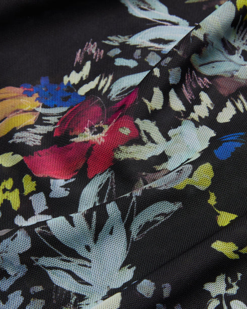 AMANDHA-Tops-Printed Mesh Long Sleeve Top- Ted Baker Romania