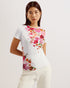 BELLARY-Tops-It's all in the details: T-shirt Pressed flower print Crew neck Slim fit Stretch finish Short sleeves Yiyi is 5'8" / 1.73m and wears Pink in a Ted size 1- Ted Baker Romania