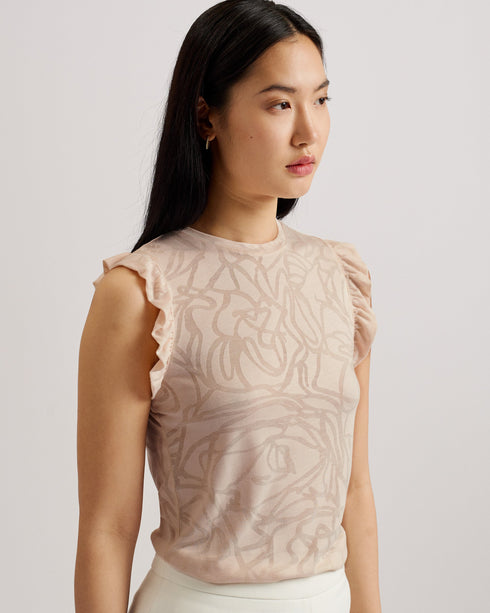 IILAA-Tops-Frill Sleeve Top- Ted Baker Romania