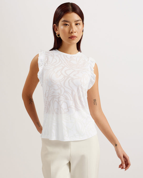 IILAA-Tops-Frill Sleeve Top- Ted Baker Romania
