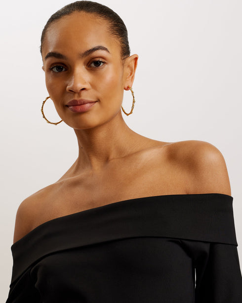 PHOLLYY-Tops-Off The Shoulder Fitted Top- Ted Baker Romania