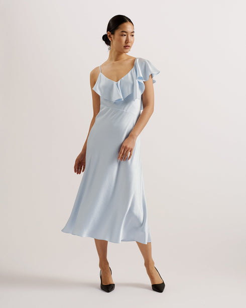 KEOMI-Dresses-Waterfall Ruffle Midi Slip Dress- Ted Baker Romania