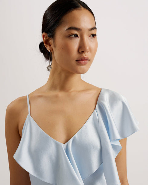 KEOMI-Dresses-Waterfall Ruffle Midi Slip Dress- Ted Baker Romania