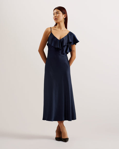 KEOMI-Dresses-Waterfall Ruffle Midi Slip Dress- Ted Baker Romania