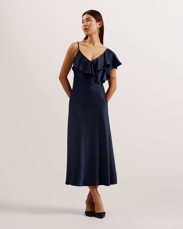 KEOMI-Dresses-Waterfall Ruffle Midi Slip Dress- Ted Baker Romania