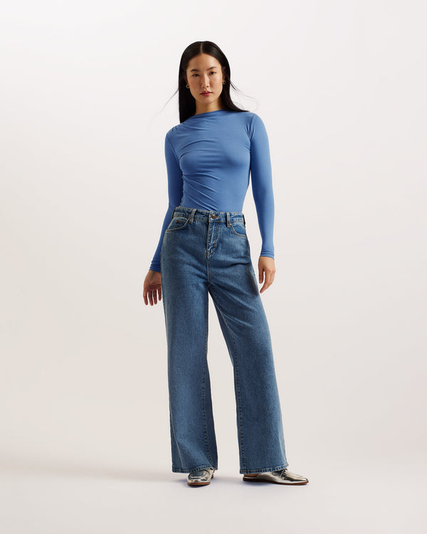 RAYLEE-Tops-Pleated Neck Skinny Top- Ted Baker Romania