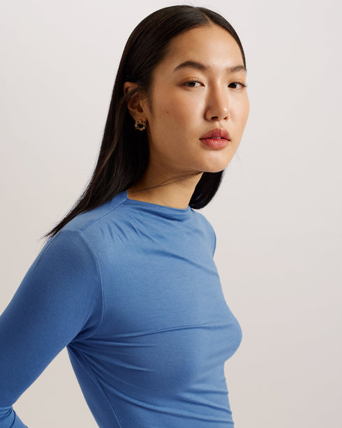 RAYLEE-Tops-Pleated Neck Skinny Top- Ted Baker Romania