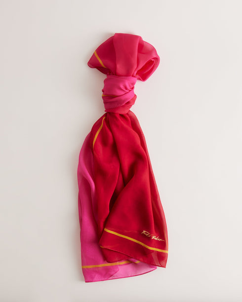 DAAVINA-Scarves-Ombre Effect Silk Chiffon Scarf- Ted Baker Romania
