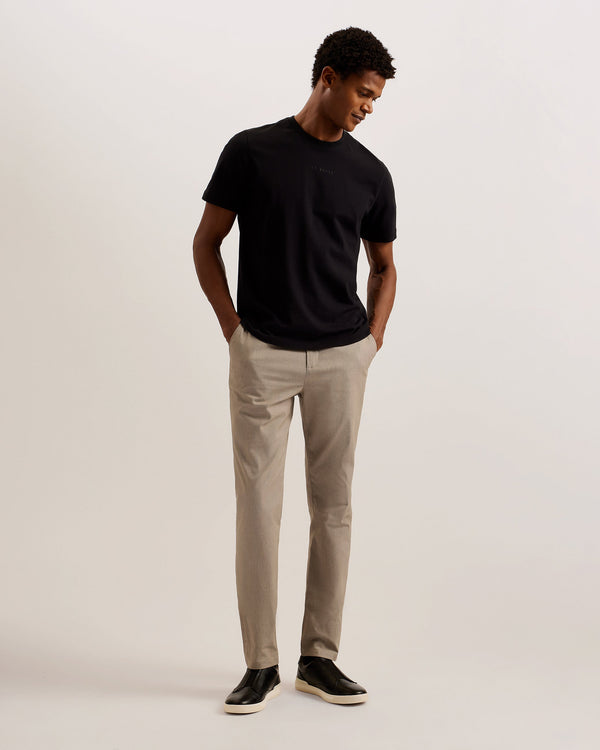 TURNEY-Trousers-These TURNEY chinos blend together smart and casual style for effortlessly wearable trousers. We've kept the comfort of classic chinos with a stretchy cotton blend, adding in a textured finish and cutting a slim fit for a more tailored feel. The details are just as sleek, with a practical hook and zip fly fastening and trendy front flap pocket. Slim fit chinos Textured finish Cotton blend Front flap pocket detail Hook and zip fly fastening Belt loops Welt back pockets with button fastening O