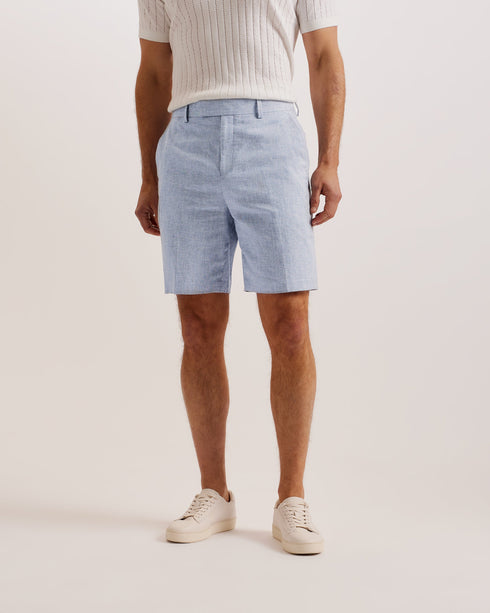 DAMASKS-Shorts-Slim Cotton Linen Short- Ted Baker Romania