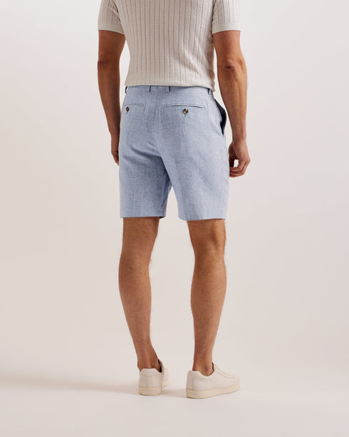 DAMASKS-Shorts-Slim Cotton Linen Short- Ted Baker Romania